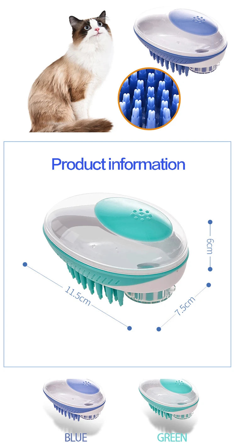 Pet Dog Cat Bath Brush 2-in-1 Pet SPA Massage Comb Soft Silicone Pet Shower Hair Grooming Cmob Dog Cleaning Tool Pet Supplies - MyBestMate