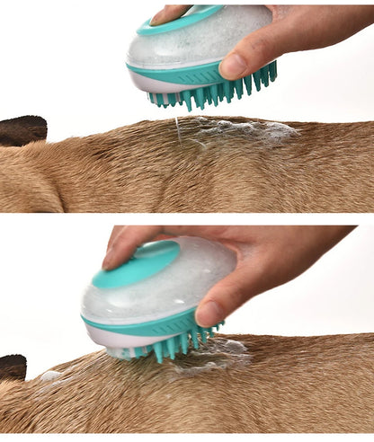 Pet Dog Cat Bath Brush 2-in-1 Pet SPA Massage Comb Soft Silicone Pet Shower Hair Grooming Cmob Dog Cleaning Tool Pet Supplies - MyBestMate