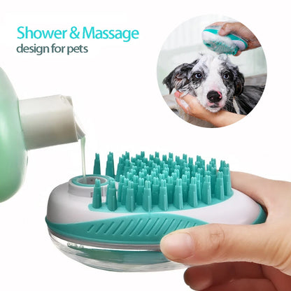 Pet Dog Cat Bath Brush 2-in-1 Pet SPA Massage Comb Soft Silicone Pet Shower Hair Grooming Cmob Dog Cleaning Tool Pet Supplies - MyBestMate