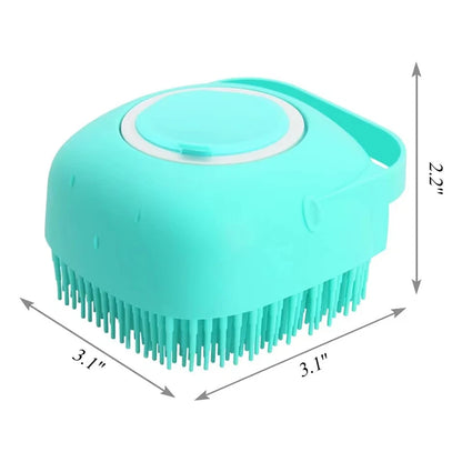 Pet Dog Cat Bath Brush 2-in-1 Pet SPA Massage Comb Soft Silicone Pet Shower Hair Grooming Cmob Dog Cleaning Tool Pet Supplies - MyBestMate