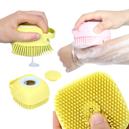 Pet Dog Cat Bath Brush 2-in-1 Pet SPA Massage Comb Soft Silicone Pet Shower Hair Grooming Cmob Dog Cleaning Tool Pet Supplies - MyBestMate