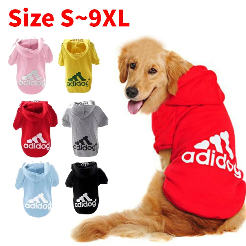 Pet Dog Clothes Adidog Dog Hoodies Autumn Winter Warm Coat for Large Dogs Jacket Sweater Puppy French Bulldog Clothing - MyBestMate