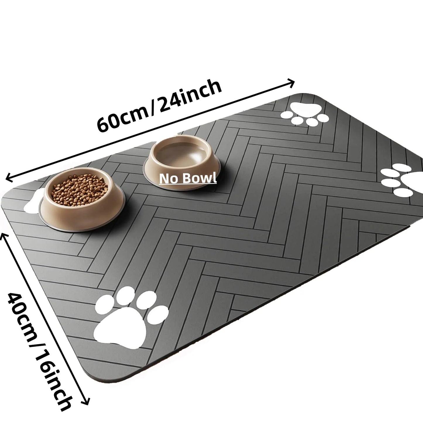 Pet Feeding Mat-Absorbent Pet Placemat for Food and Water Bowl, with Waterproof Rubber Backing, Quick Dry Water Mat for Dog Cat - MyBestMate