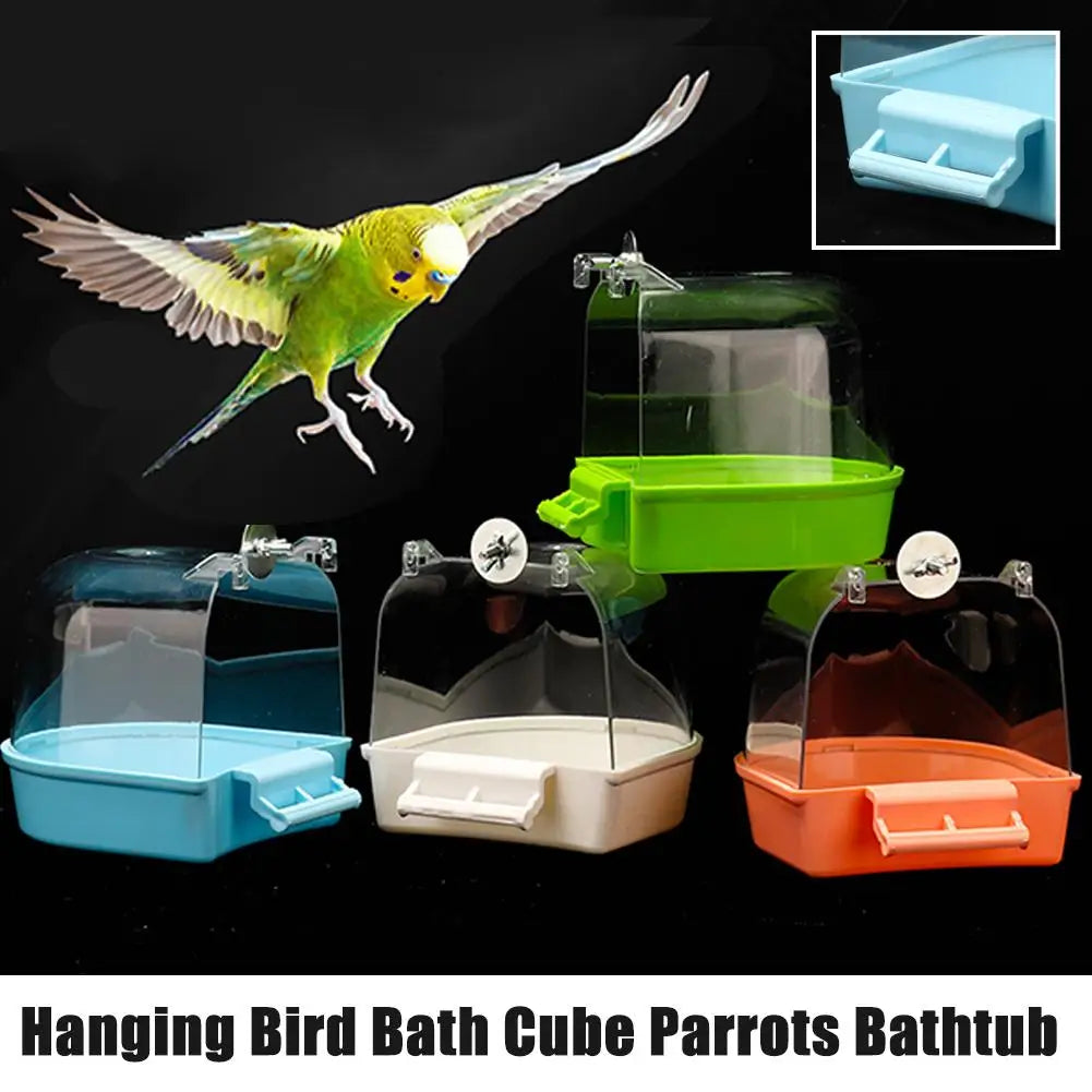 Hanging Bird Bath Is Waterproof Wear-resistant And Easy To Clean Cage-style External Bath For Birds Such As Parrots And Myn - MyBestMate