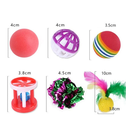 Cat Kitten Toys Set Variety Pack Pet Cat Toy Combination Set Cat Toys Teaser Funny Cat Stick Sisal Mouse Bell Ball Cat Supplies - MyBestMate