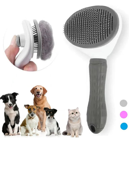 Self-cleaning Pet Hair Remove Comb Cat Slicker Brush Pet Hair Removal Comb For Cats Grooming Brushes Dog Combs Cat Accessories - MyBestMate