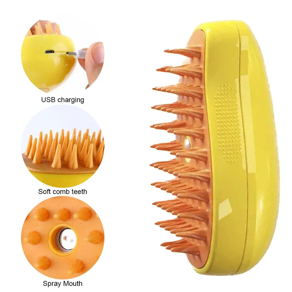 3 in 1 Pet Brush Cat Steam Brush Comb Dog Brush Electric Spray Cat Hair Brushes Massage Pet Grooming Hair Removal Combs - MyBestMate