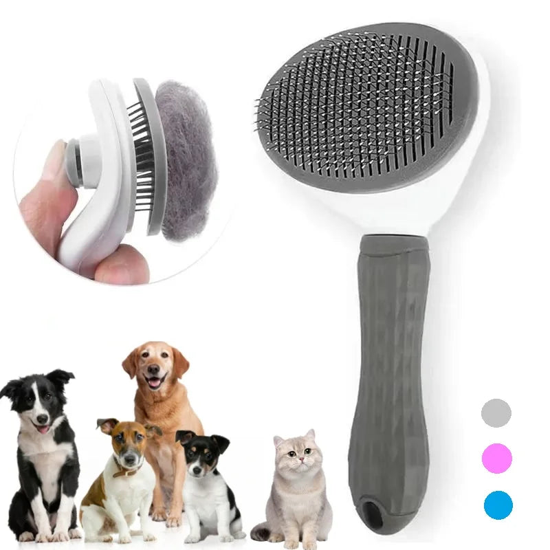 Self-cleaning Pet Hair Remove Comb Cat Slicker Brush Pet Hair Removal Comb For Cats Grooming Brushes Dog Combs Cat Accessories - MyBestMate