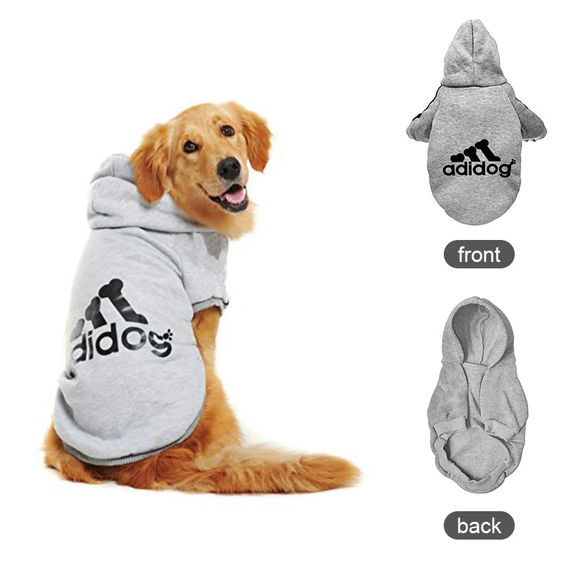 Pet Dog Clothes Adidog Dog Hoodies Autumn Winter Warm Coat for Large Dogs Jacket Sweater Puppy French Bulldog Clothing - MyBestMate