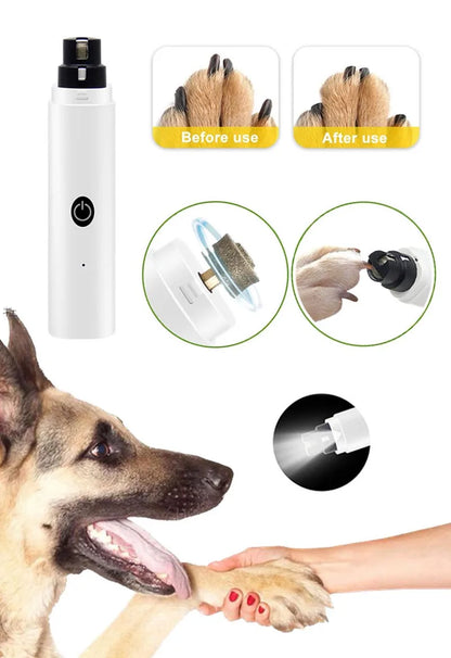 Electric Dog Nail Clippers for Dog Nail Grinders Rechargeable USB Charging LED Light Pet Quiet Cat Paws Nail Grooming Supplies - MyBestMate