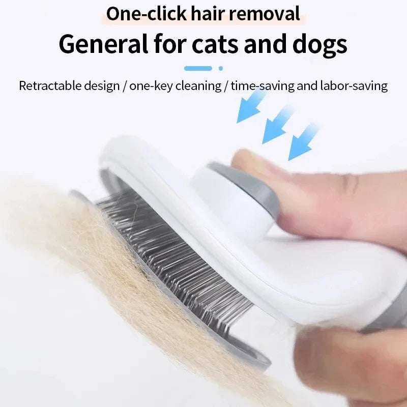 Self-cleaning Pet Hair Remove Comb Cat Slicker Brush Pet Hair Removal Comb For Cats Grooming Brushes Dog Combs Cat Accessories - MyBestMate