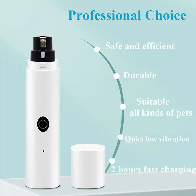 Electric Dog Nail Clippers for Dog Nail Grinders Rechargeable USB Charging LED Light Pet Quiet Cat Paws Nail Grooming Supplies - MyBestMate