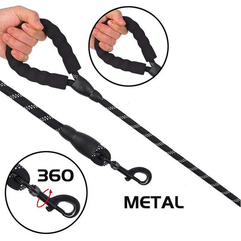 120/150/200/300CM Strong Leashes for Dogs Soft Handle Dog Leash Reinforced Leash for Small Medium Large Dogs Big Dog Supplies - MyBestMate