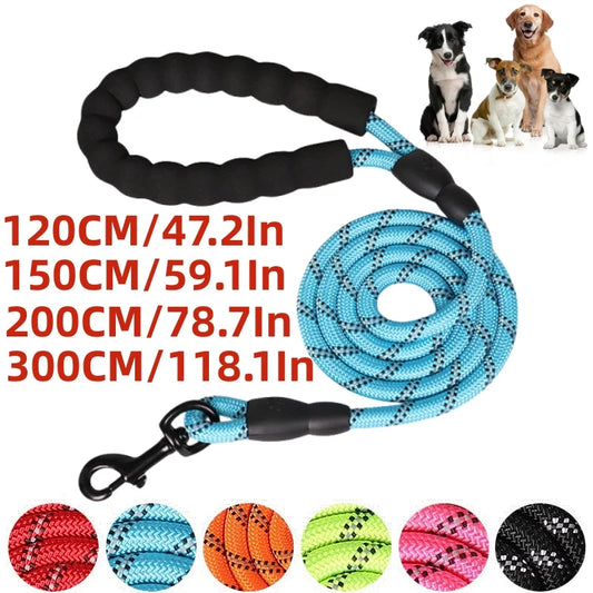 120/150/200/300CM Strong Leashes for Dogs Soft Handle Dog Leash Reinforced Leash for Small Medium Large Dogs Big Dog Supplies - MyBestMate